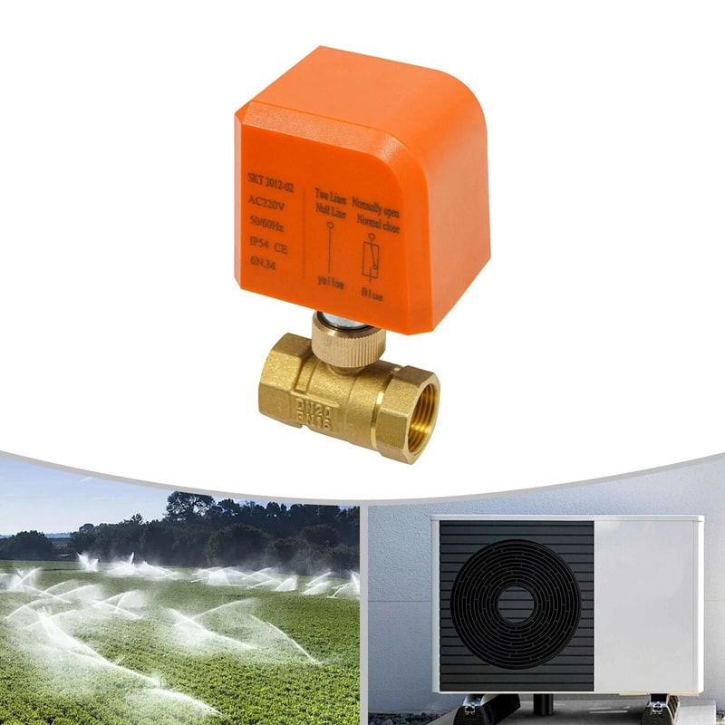NPT Brass Motorized Ball Valve Normally Closed AC Electric Shutoff Valve 3