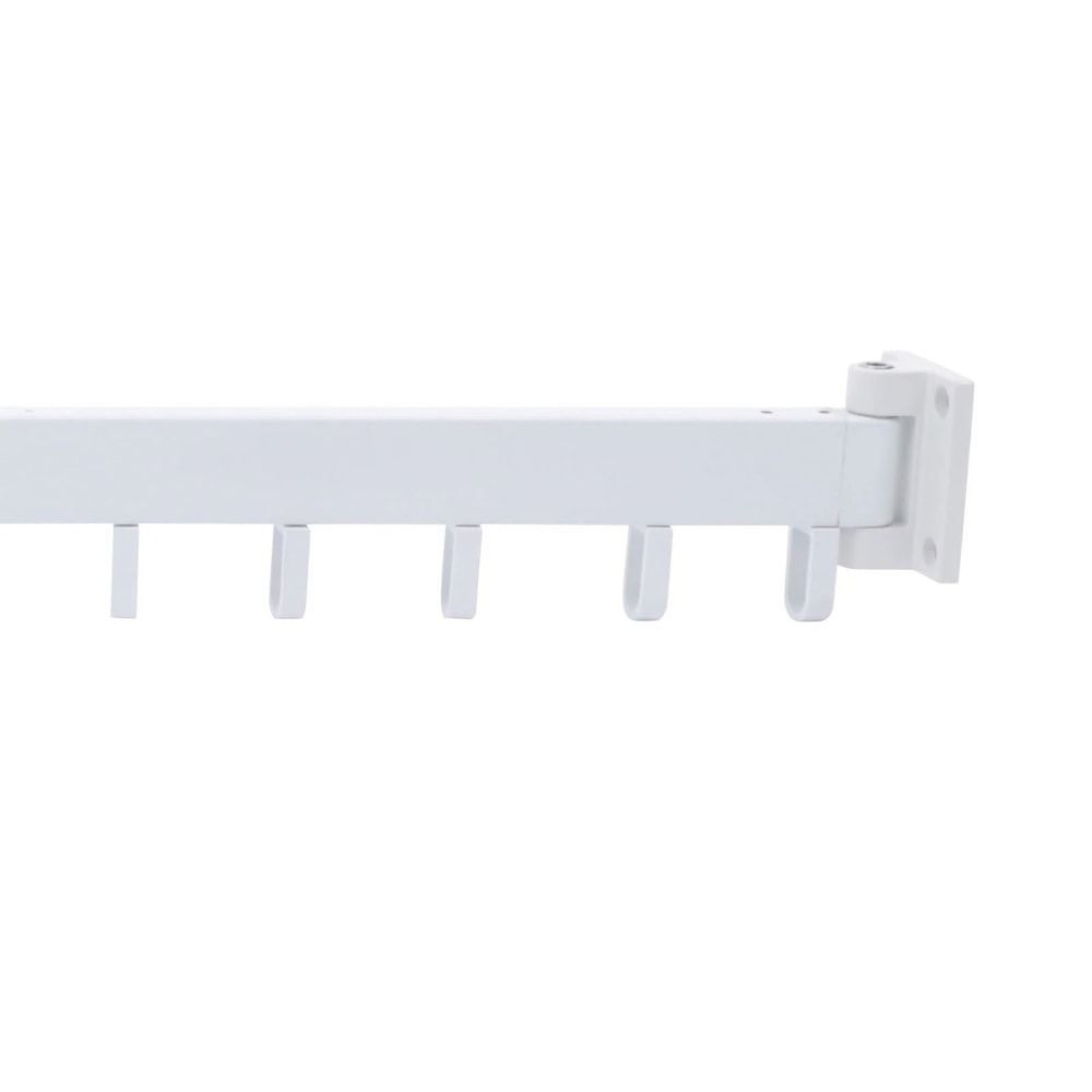 Wall Mounted Folding Clothes Drying Rack Retractable Space Saving Laundry Organizer 7