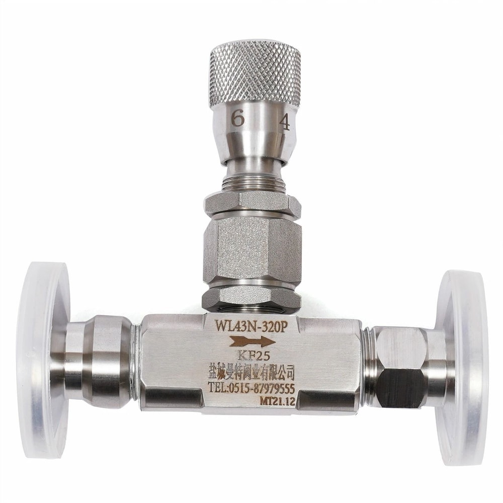 Stainless Steel High Vacuum Bellows Sealed Metering Control Valve 2