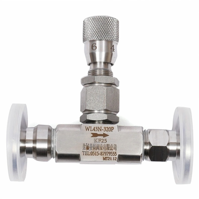 Stainless Steel High Vacuum Bellows Sealed Metering Control Valve 2