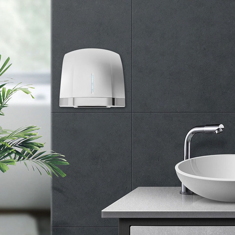 Automatic Commercial Hand Dryer Wall Mounted Electric Hand Dryer Silver 2