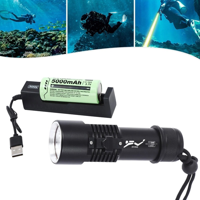 Compact Waterproof Dive Light For Scuba Diving And Underwater Exploration 5