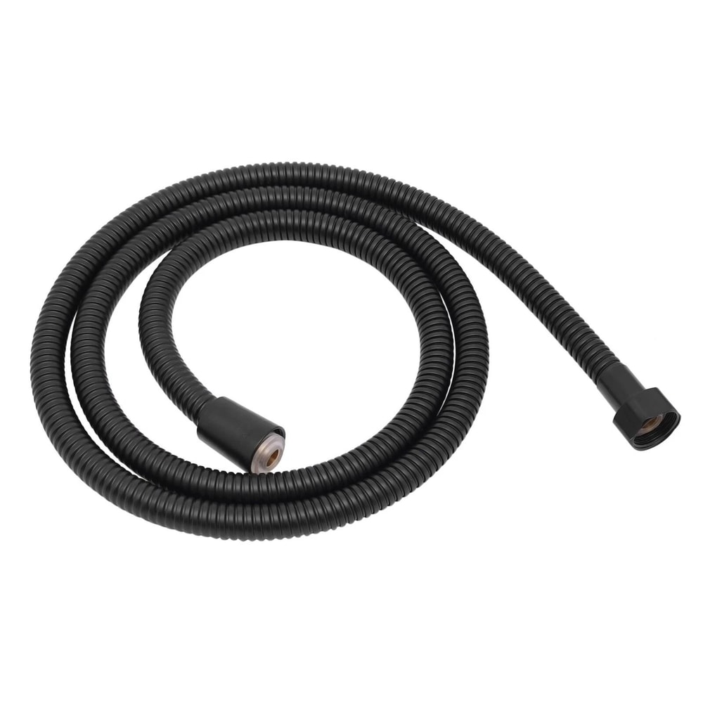 Matte Black Square Handheld Shower Head With Hose And Wall Connector 14