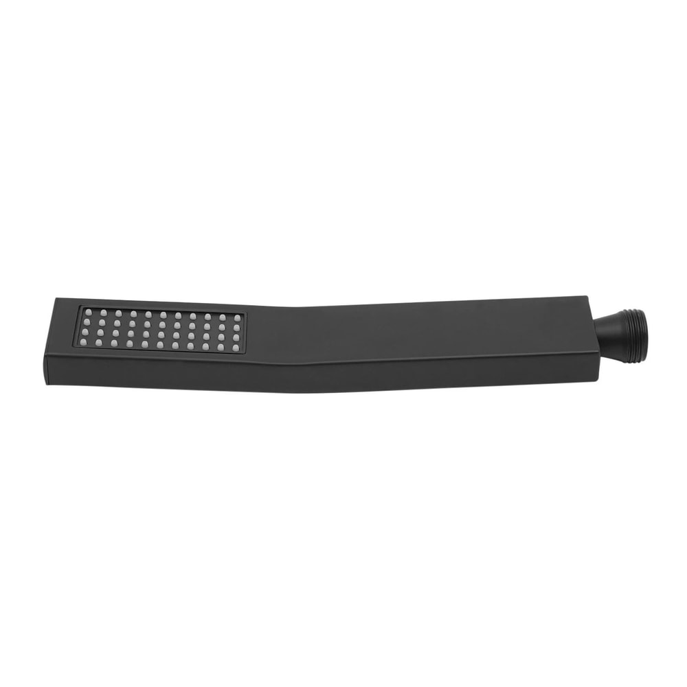 Matte Black Square Handheld Shower Head With Hose And Wall Connector 6