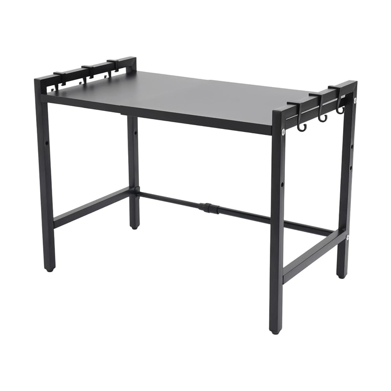 Expandable Microwave Stand Adjustable Height Kitchen Rack Capacity 7