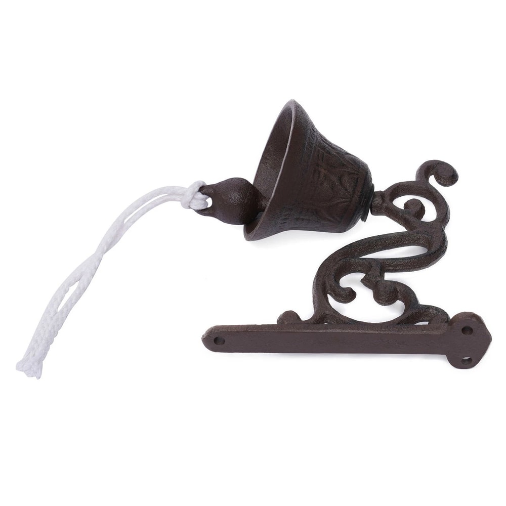 Cast Iron Farmhouse Wall Mounted Door Bell Vintage Decorative Outdoor Bell 12