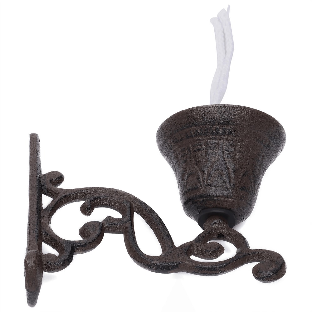 Cast Iron Farmhouse Wall Mounted Door Bell Vintage Decorative Outdoor Bell 13