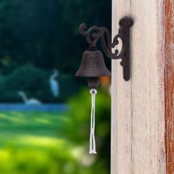 cast iron farmhouse wall mounted door bell vintage decorative outdoor bell