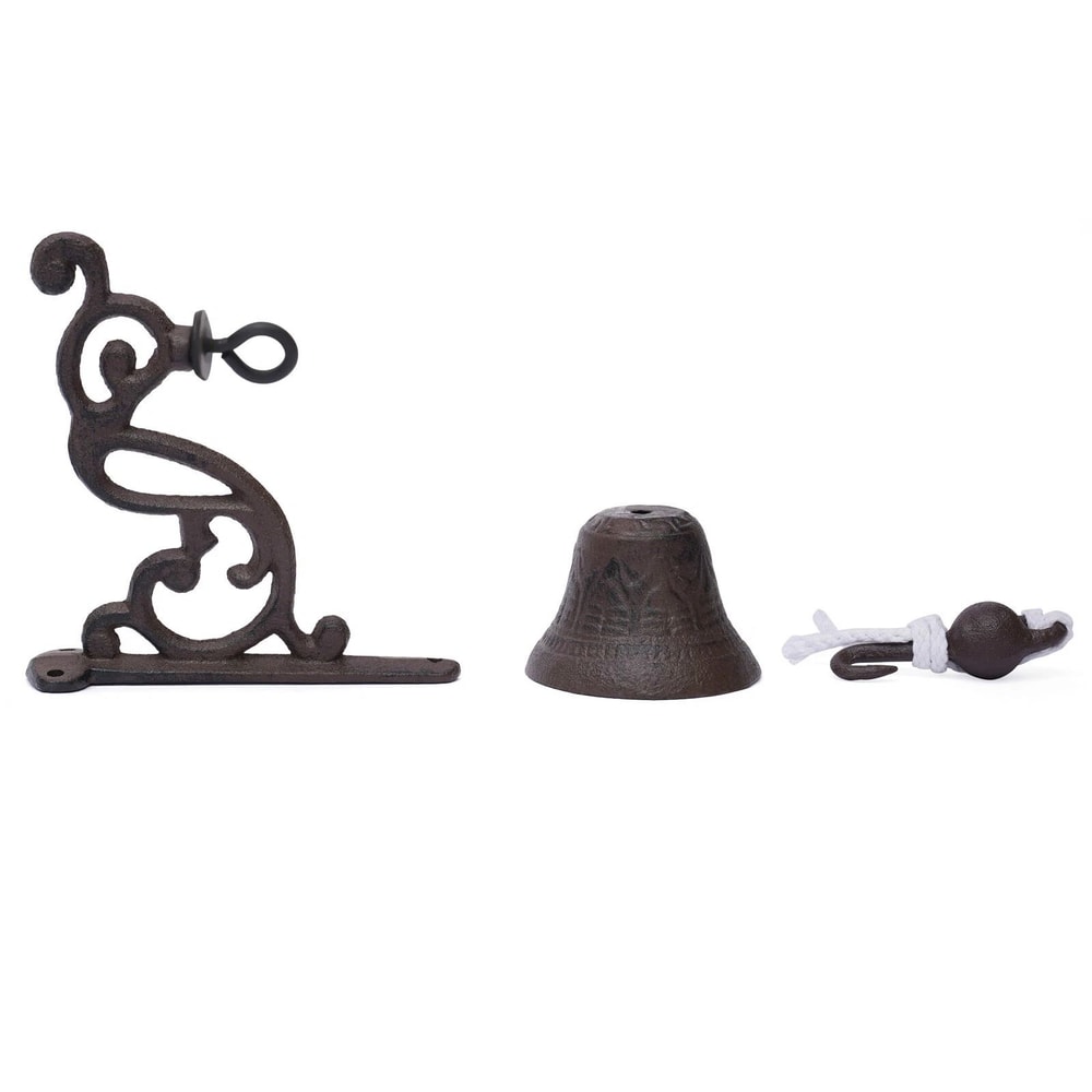 Cast Iron Farmhouse Wall Mounted Door Bell Vintage Decorative Outdoor Bell 9