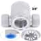 Stainless Steel Sight Flow Indicator With Plastic Impeller Water Flow Window 16