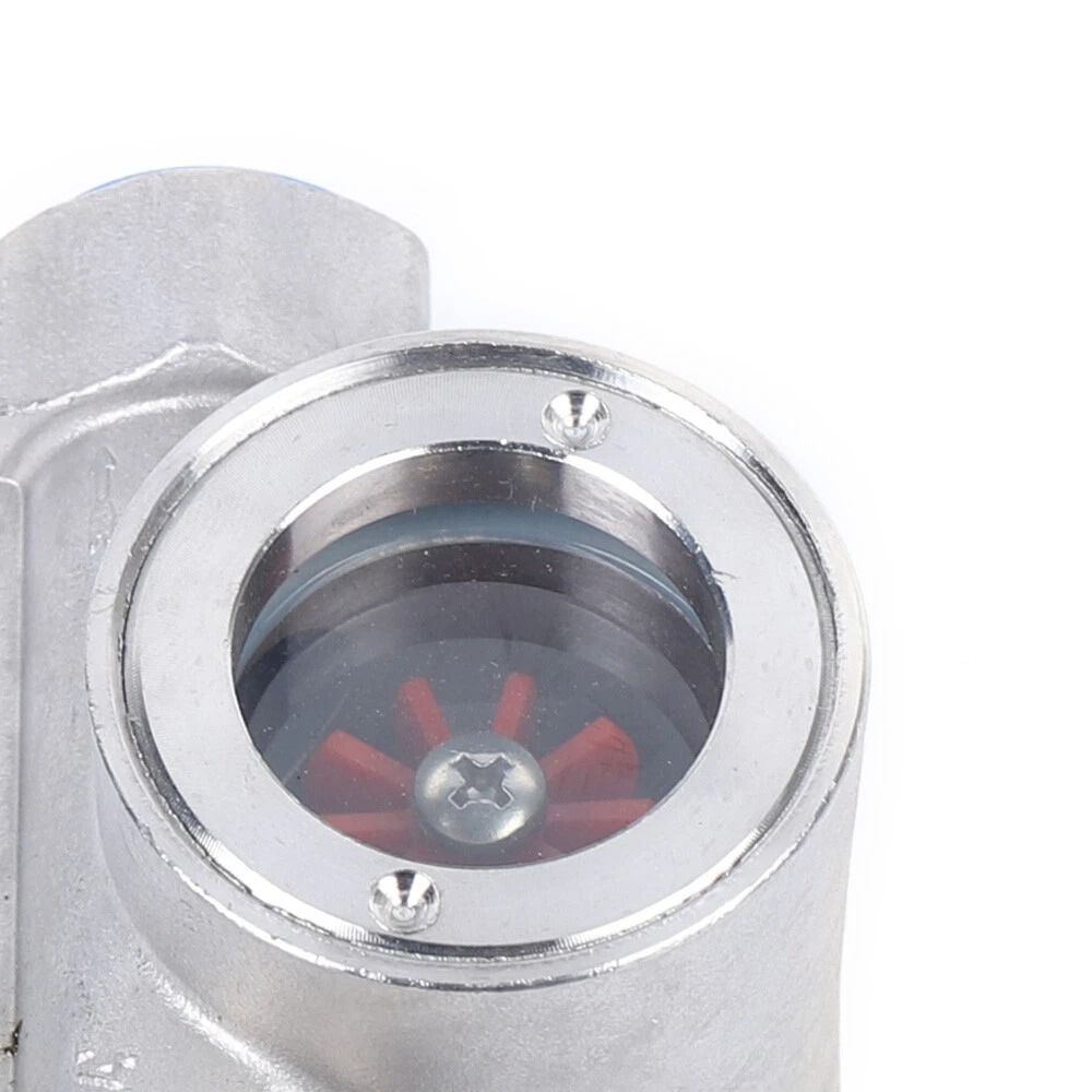 Stainless Steel Sight Flow Indicator With Plastic Impeller Water Flow Window 9