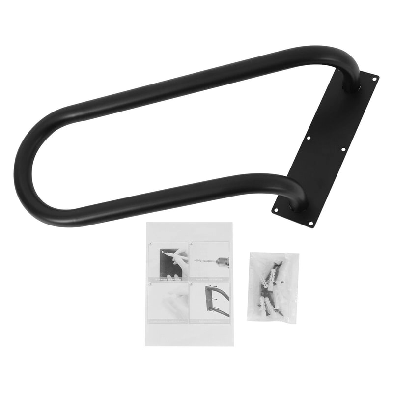 U Shaped Wall Mounted Grab Bar Stair Safety Handrail Left Side Step Support Handle 9