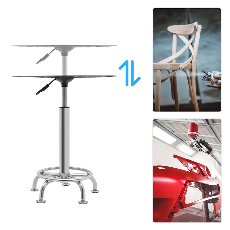 Rotating Stainless Steel Spray Paint Rack And Drying Stand For Hobby And Model Painting 16
