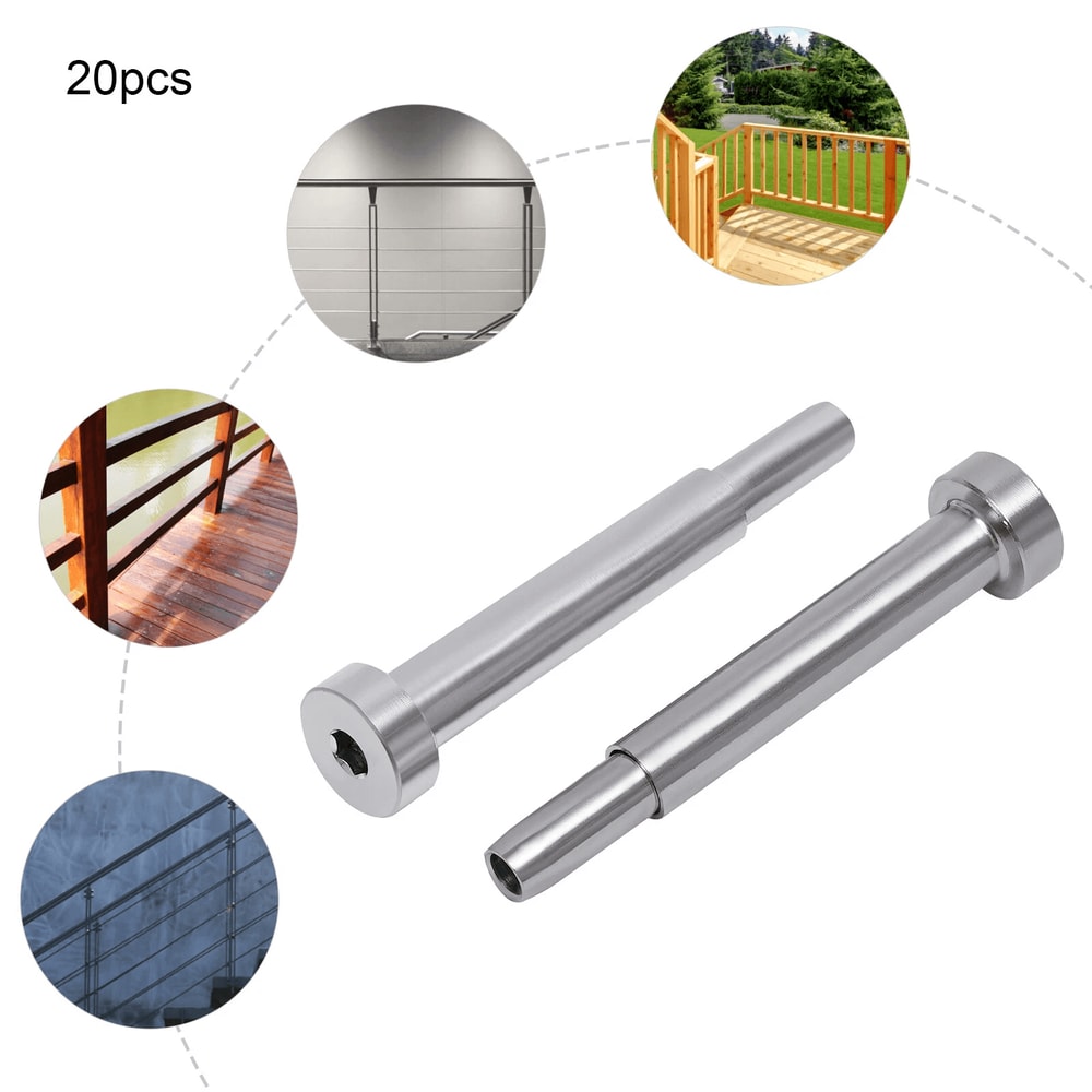 Stainless Steel Cable Railing Hardware Kit For Wire Rope Deck Systems 0