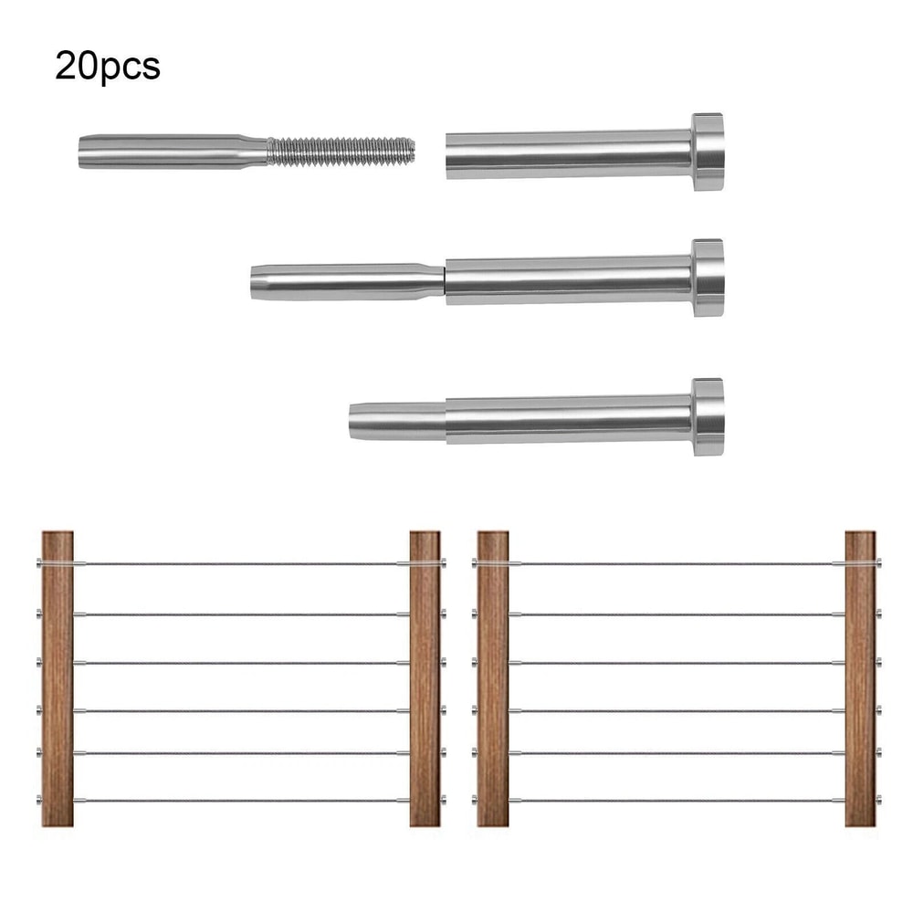 Stainless Steel Cable Railing Hardware Kit For Wire Rope Deck Systems 13