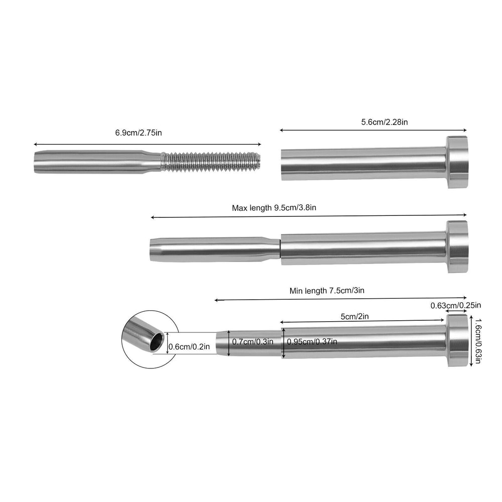 Stainless Steel Cable Railing Hardware Kit For Wire Rope Deck Systems 15