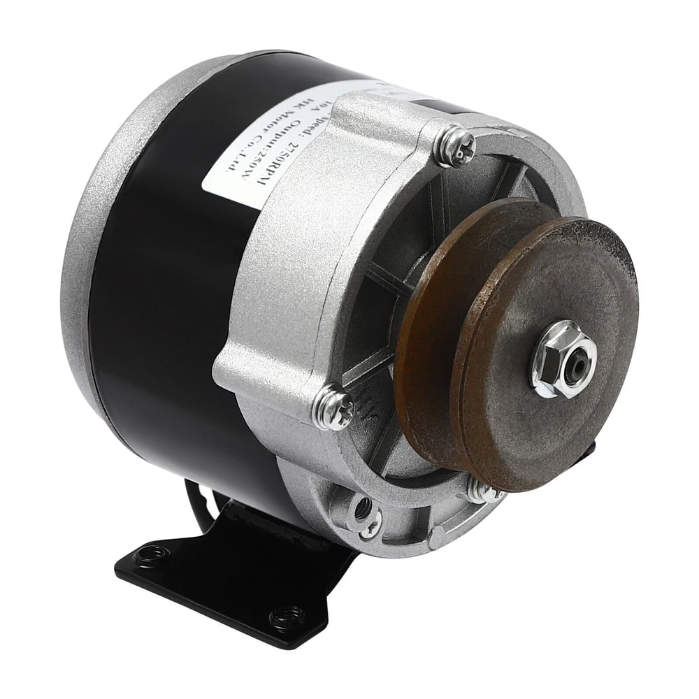 DC Gear Motor With Belt Pulley High Torque Brushed Electric Motor 7