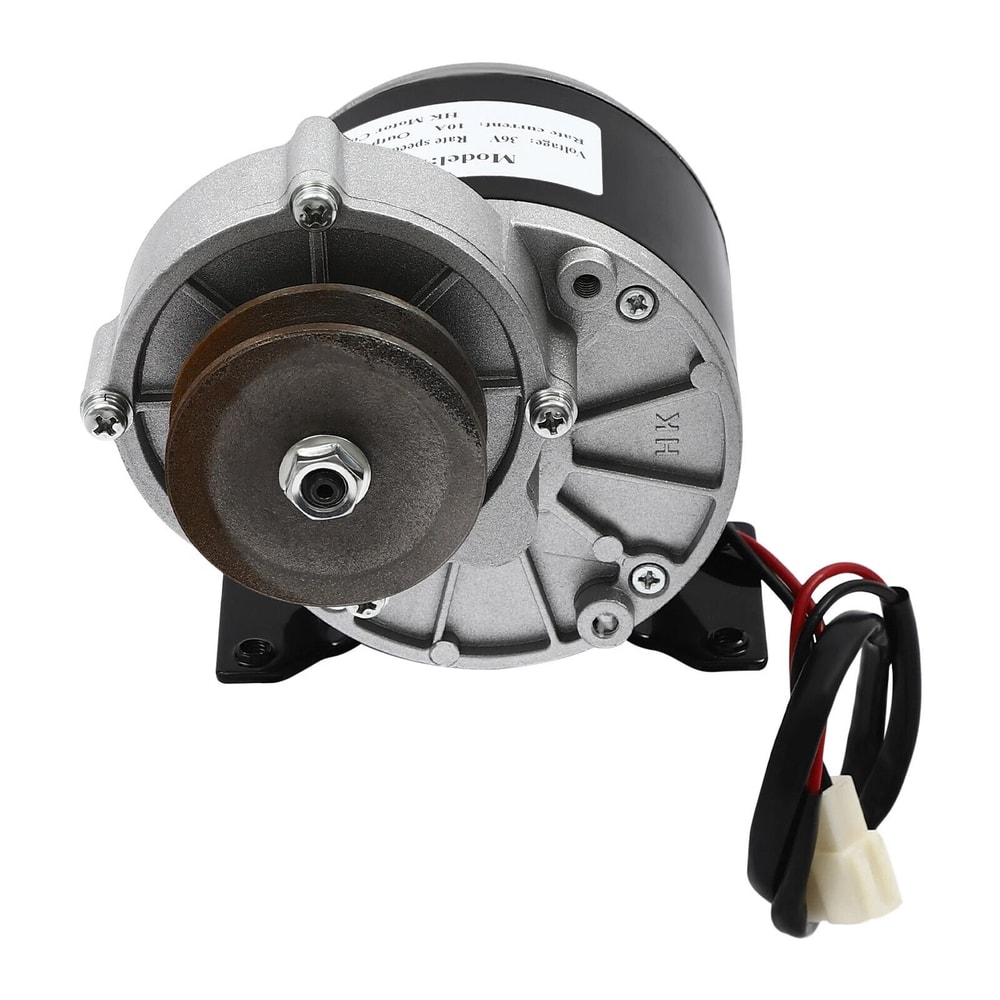 DC Gear Motor With Belt Pulley High Torque Brushed Electric Motor 8
