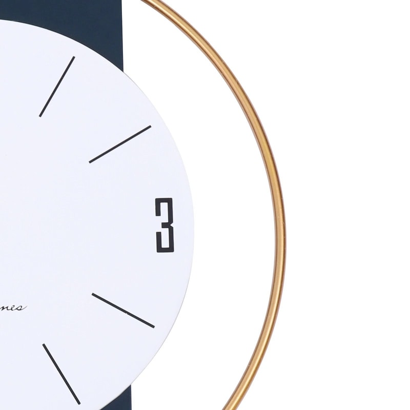 Large Silent Metal Wall Clock Battery Operated Modern Living Room Decor 8