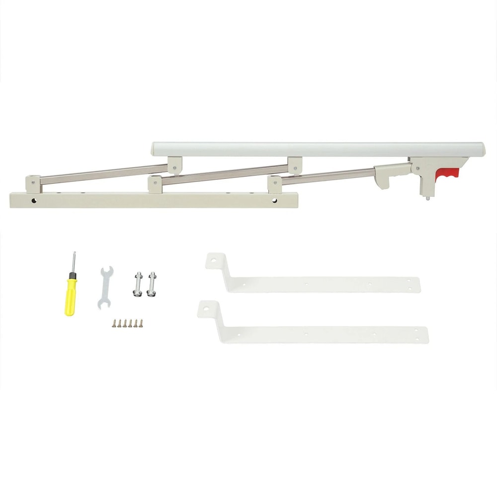 Foldable Bed Safety Rail With Support Handle For Seniors And Bedside Stability 8