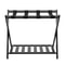 Foldable Wooden Luggage Rack With Shoe Shelf Suitcase Stand For Bedroom Hotel And Guest Rooms 2