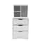 Tall White Nightstand With Drawers For Bedroom Storage 4