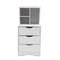 Tall White Nightstand With Drawers For Bedroom Storage 4