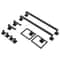 Matte Black Bathroom Accessories Set Towel Bar Hook Organizer 4