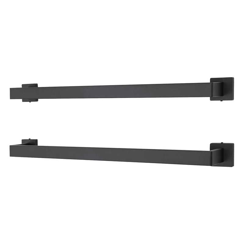 Matte Black Bathroom Accessories Set Towel Bar Hook Organizer 9