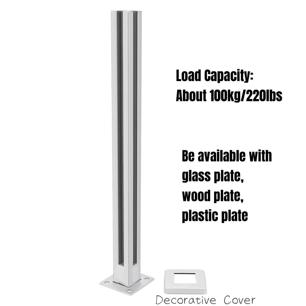 Premium Balcony Deck Stair Glass Railing Post Stainless Steel End Balustrade 9