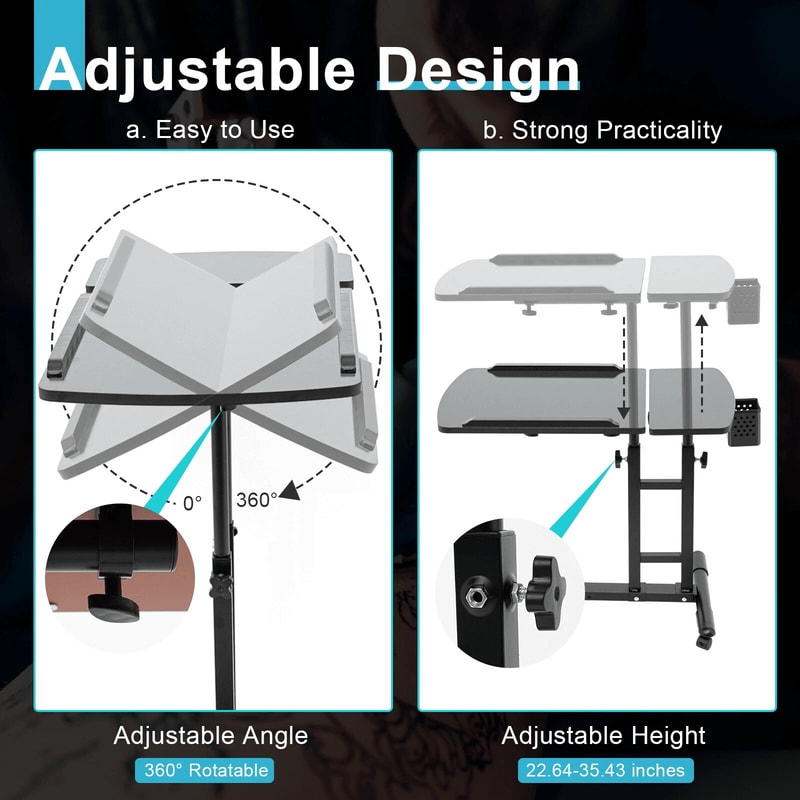 Portable Tattoo Work Station With Adjustable Arm Rest Mobile Desk 16