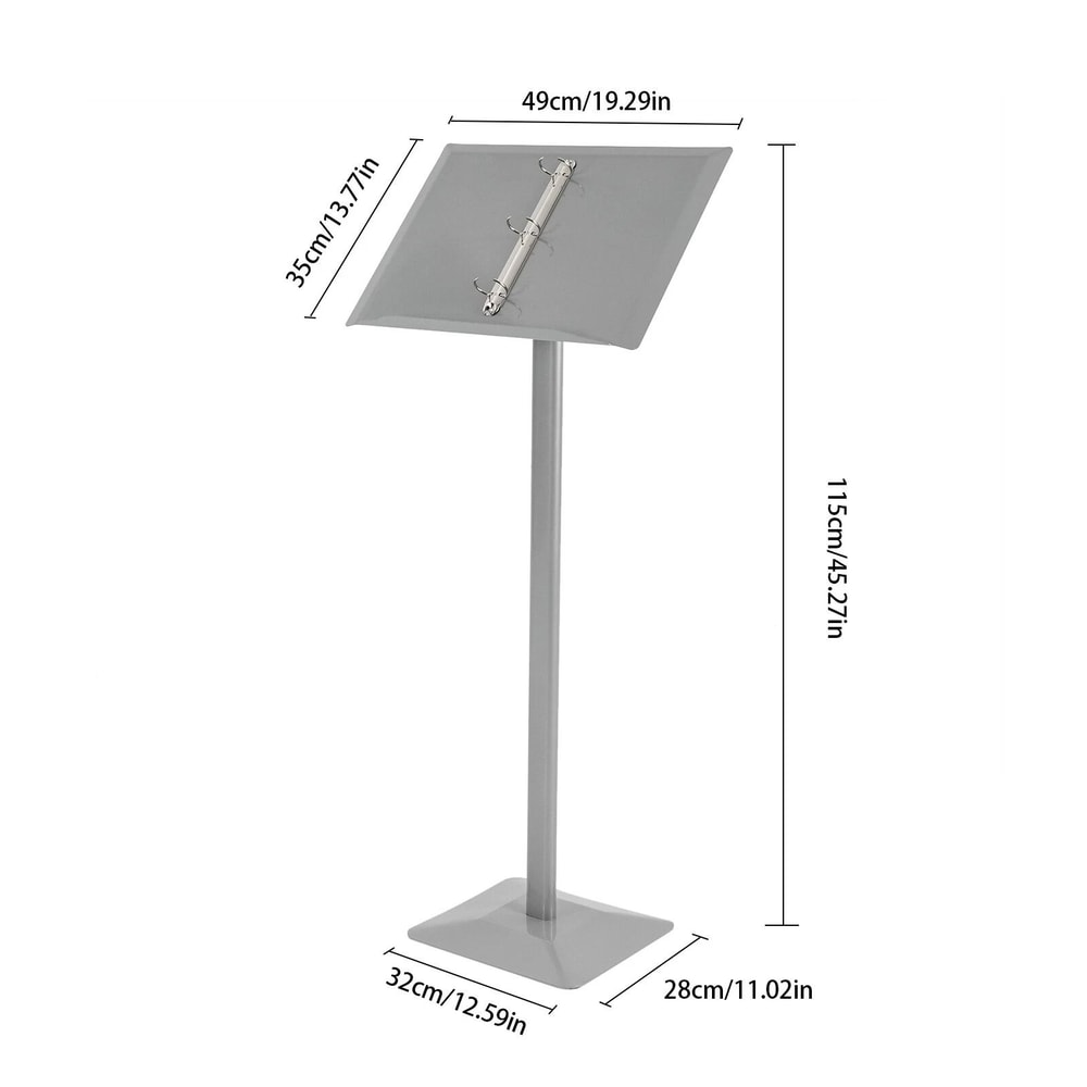 Professional Floor Menu Display Stand With Page Flip Binder Rack 15