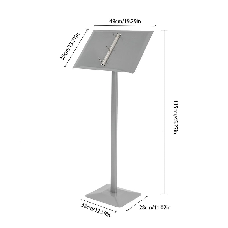 Professional Floor Menu Display Stand With Page Flip Binder Rack 15