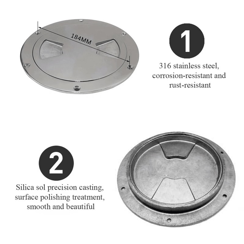 Heavy Duty Stainless Steel Boat Hatch Marine Deck Plate 5