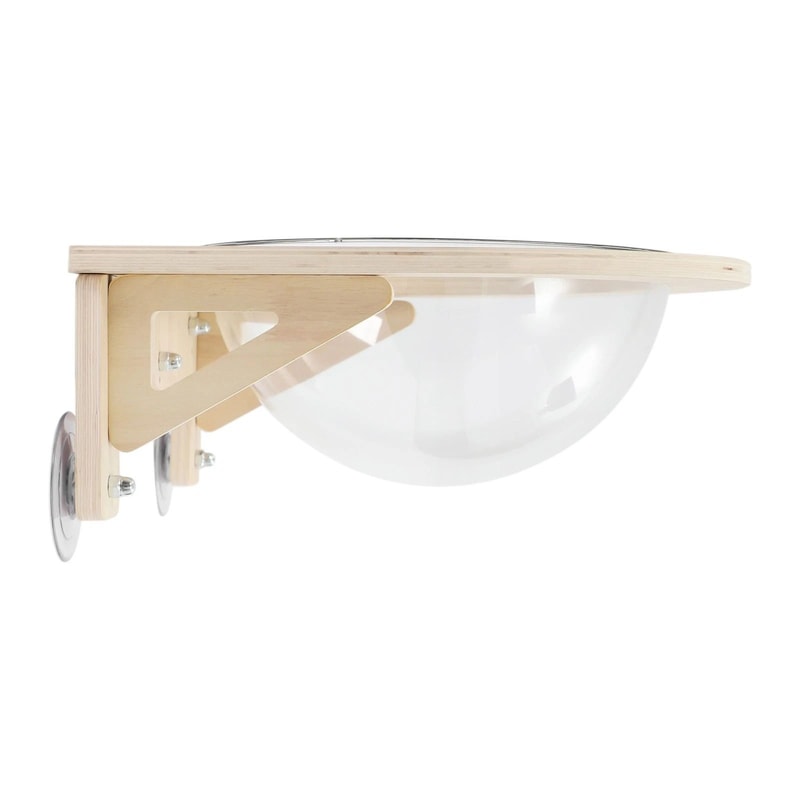 Premium Wooden Wall Mounted Cat Wall Shelf With Clear Space Capsule Lounge 13