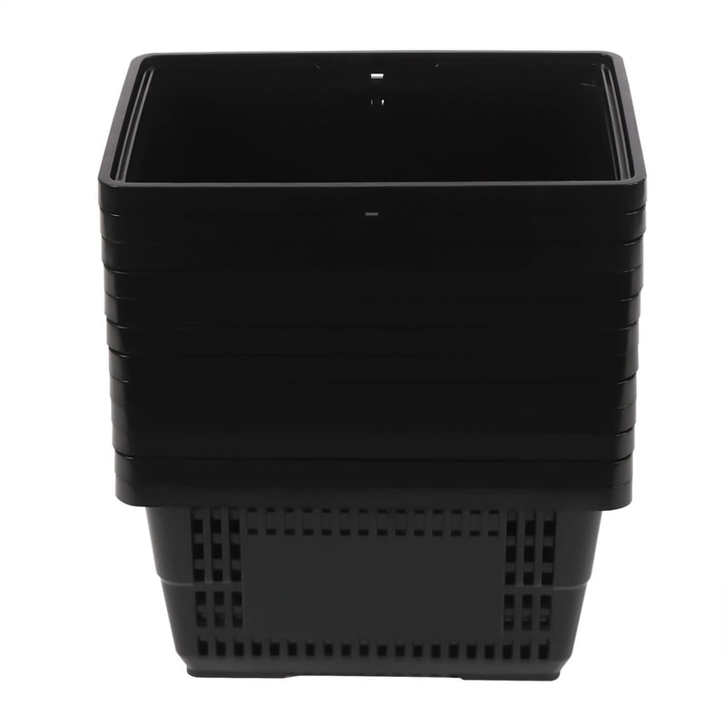Durable Plastic Shopping Baskets With Handles Retail Grocery Store Market Baskets 8