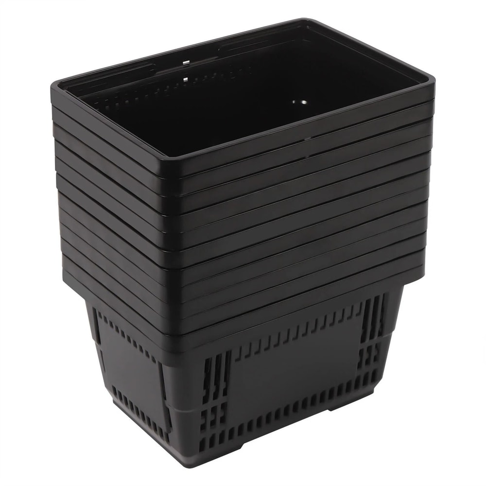 Durable Plastic Shopping Baskets With Handles Retail Grocery Store Market Baskets 9