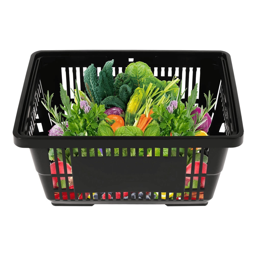 Durable Plastic Shopping Baskets With Handles Retail Grocery Store Market Baskets 12
