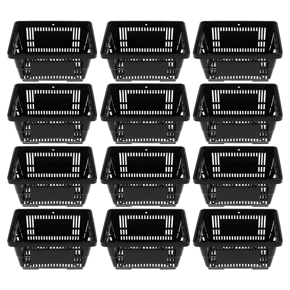 Durable Plastic Shopping Baskets With Handles Retail Grocery Store Market Baskets 6