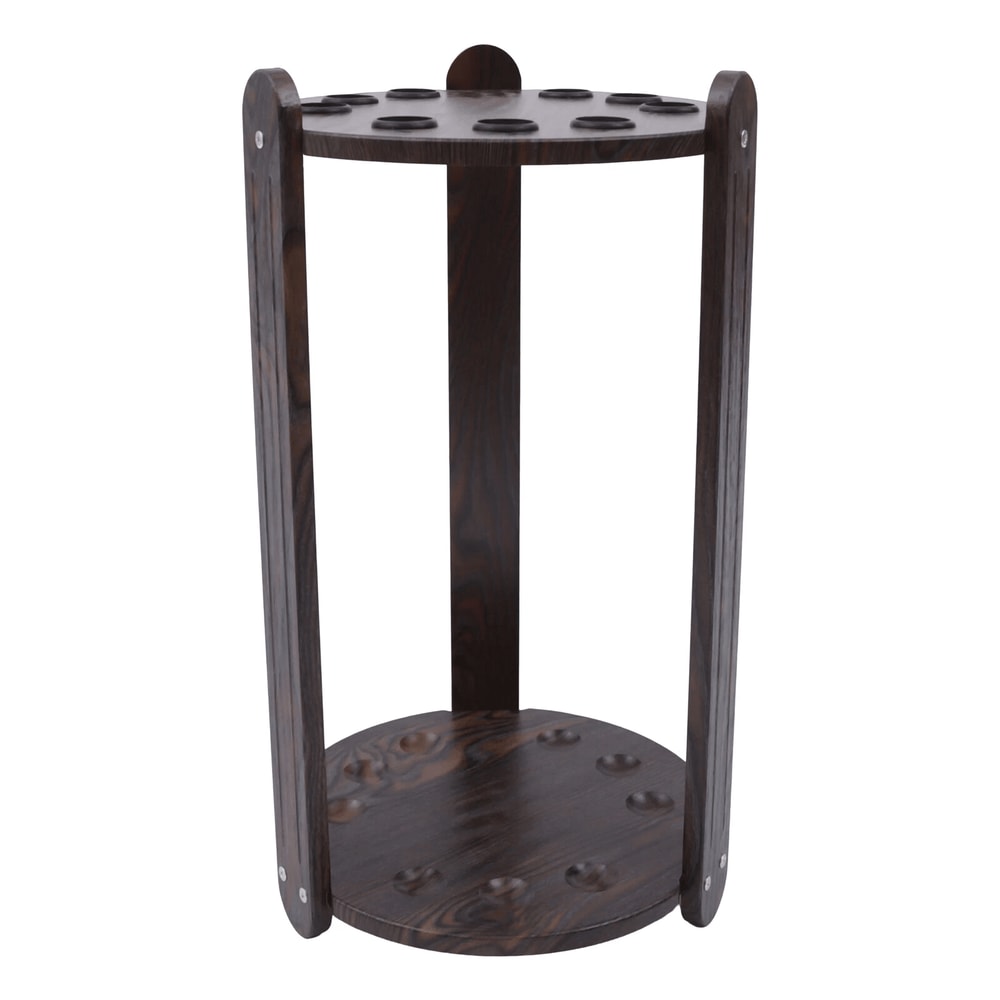 Premium Wooden Floor Stand Billiard Cue Holder Slot Pool Cue Rack 6