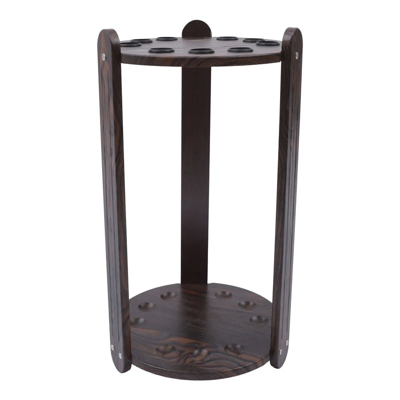 Premium Wooden Floor Stand Billiard Cue Holder Slot Pool Cue Rack 7