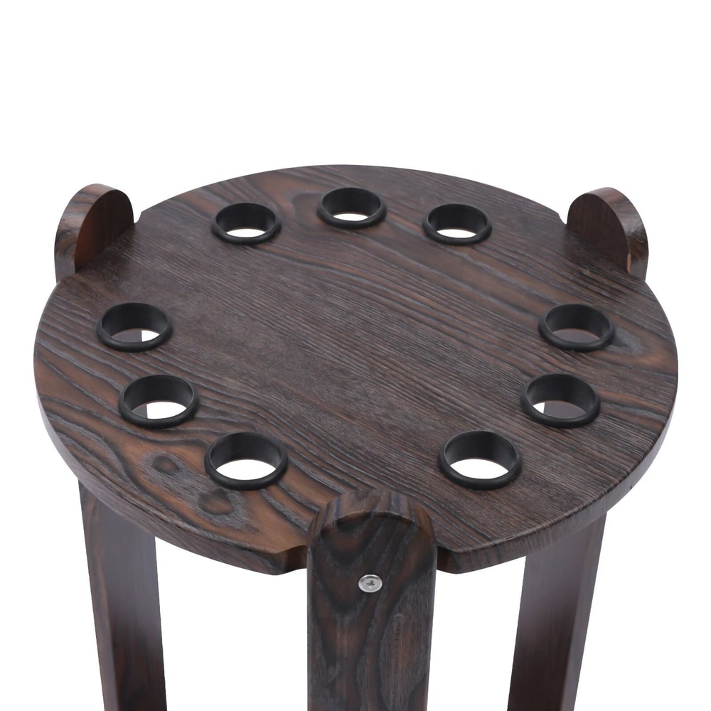Premium Wooden Floor Stand Billiard Cue Holder Slot Pool Cue Rack 15