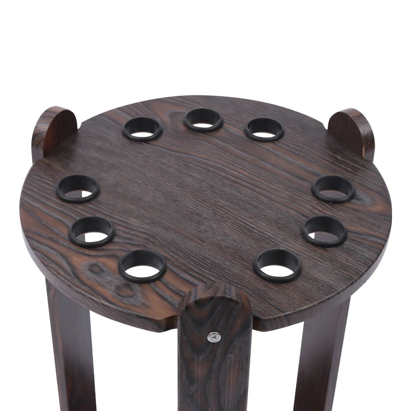 Premium Wooden Floor Stand Billiard Cue Holder Slot Pool Cue Rack 15