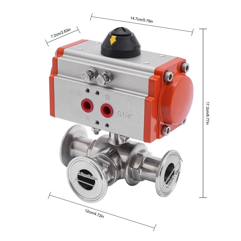 Premium Tri Clamp Sanitary Pneumatic Ball Valve Way Stainless Steel Ball Valve 11