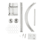Premium Adjustable U Shaped Shower Curtain Rod No Drill Installation Bathroom Solution 3
