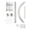 Premium Adjustable U Shaped Shower Curtain Rod No Drill Installation Bathroom Solution 3