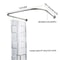 Premium Adjustable U Shaped Shower Curtain Rod No Drill Installation Bathroom Solution 6