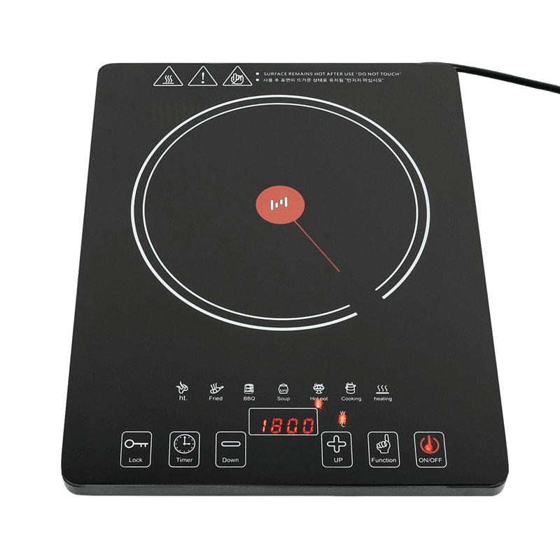 Premium Countertop Electric Cooktop Burner With LED Touch Control Single Stove 4