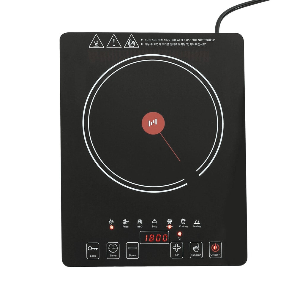 Premium Countertop Electric Cooktop Burner With LED Touch Control Single Stove 5