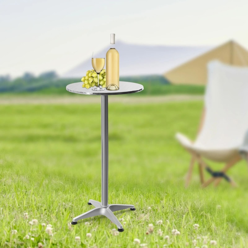Premium Folding Patio Party Table Round Outdoor Bistro Table For Indoor Outdoor Entertaining 1